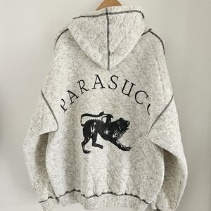 Vintage Parasuco Hoodie Medium Oversized Sweater Quilted 90s Y2K